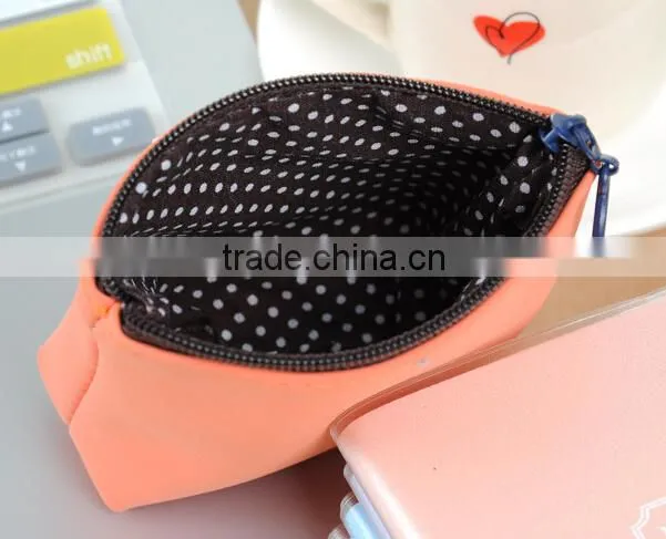 Korean design square shape silicone coin bag