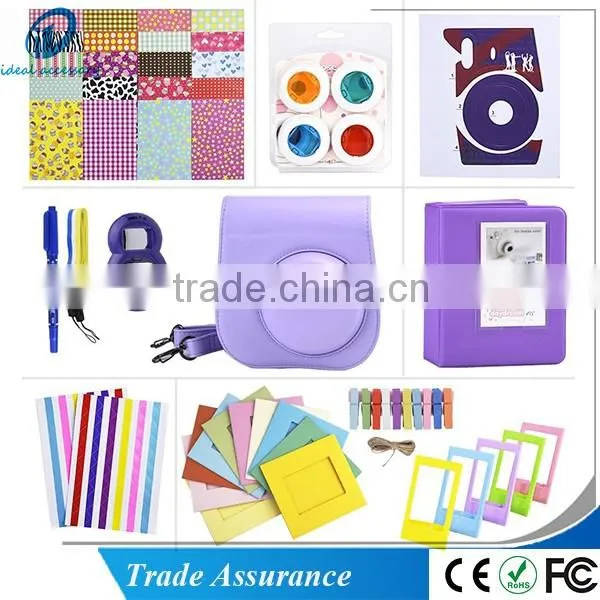 11 in 1 Instax Mini8 Case Accessories Bundle Set Include Cases,Albums,film sticker,strap,close up lens,self porait mirror