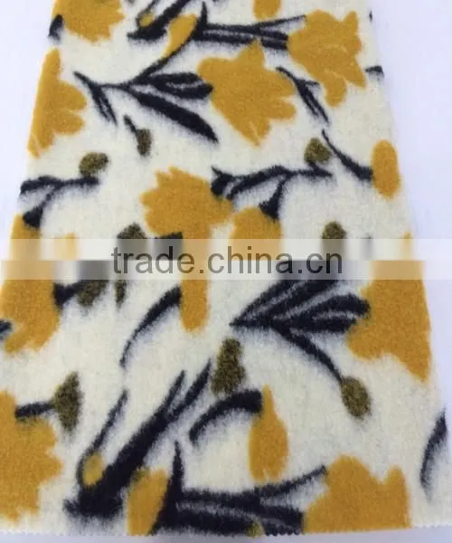 Wool acrylic polyester jacquard knitted fabric for winter coat