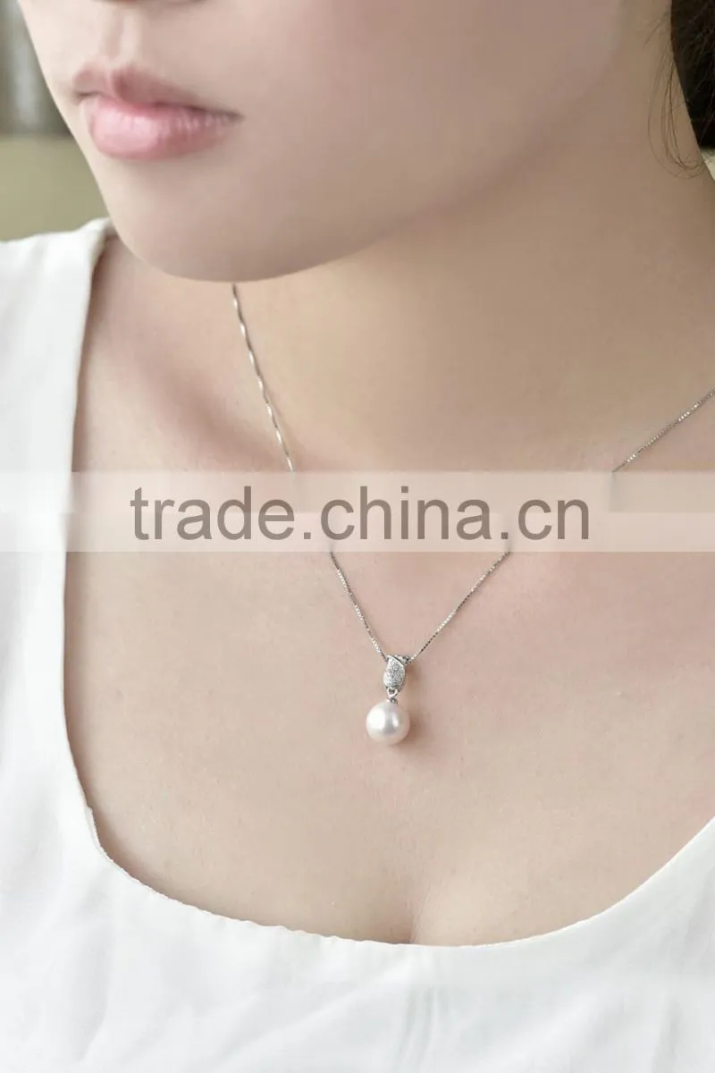 wholesale bridal real freshwater pearl necklace pendant