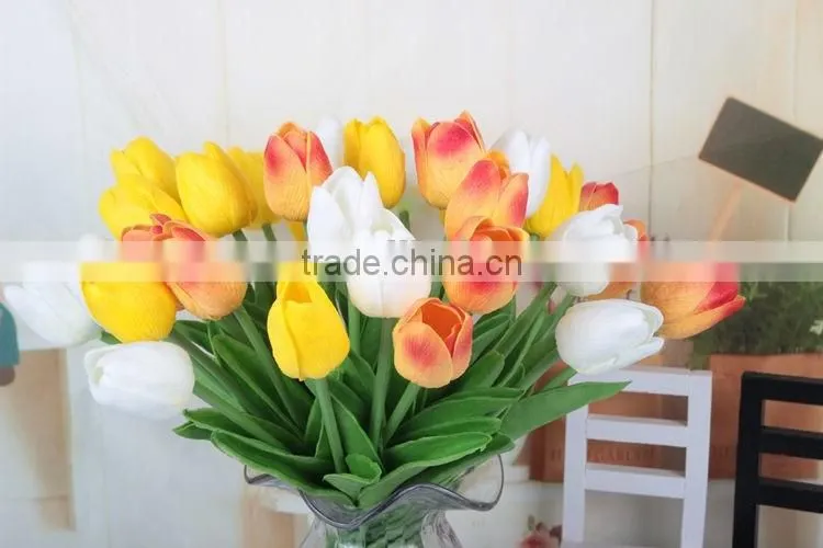 Wholesale artificial tulip, decorative plastic flowers making