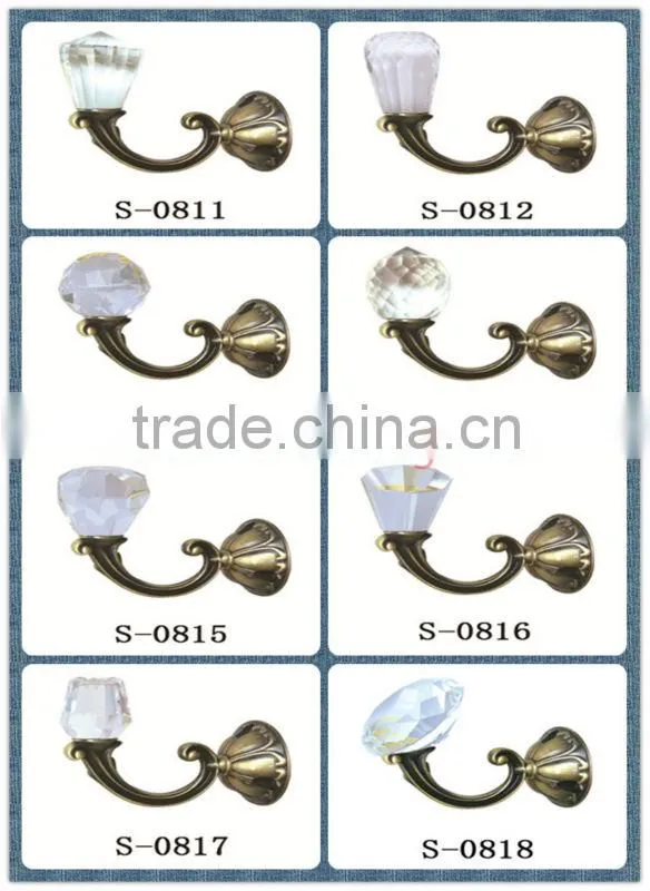 Hot sales rose crystal curtain hook