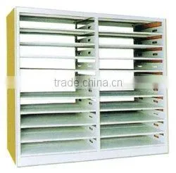 School library double faced book rack with metal frame M10-134