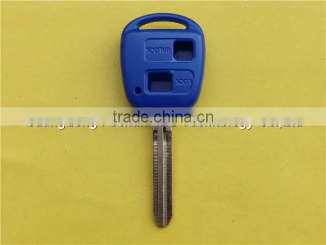 Colorful cover Blue Red Pink Yellow 2 BTN remote car key blanks for Toyota RAV4 replacement