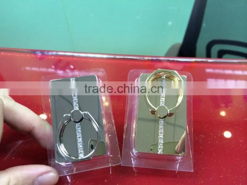 rectangle crystal smart ring finger grip stand holder