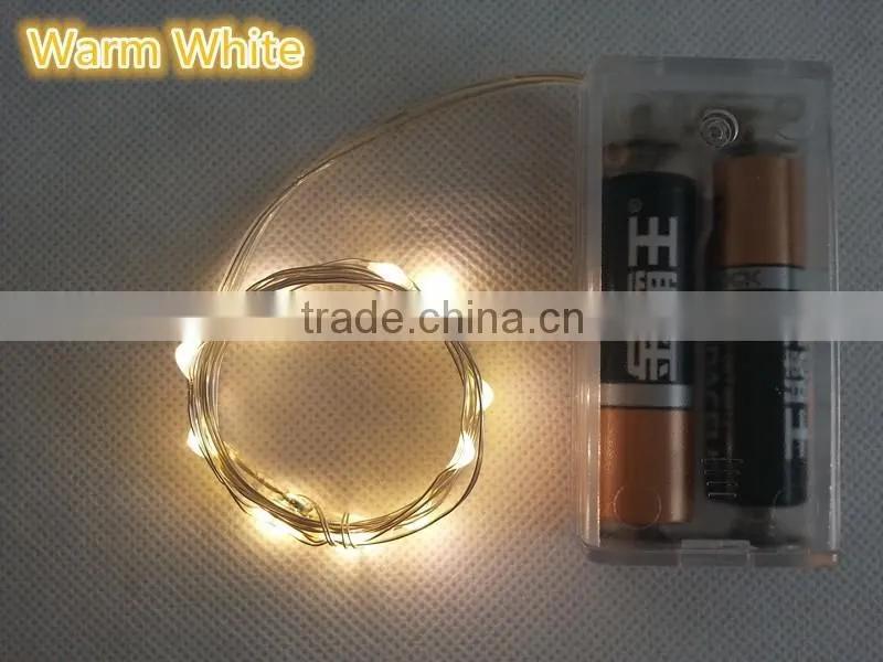 2AA Battery Powered 1M 10 Led Silver Color Copper Wire Mini Fairy String Light Lamp For Christmas Holiday Wedding Party