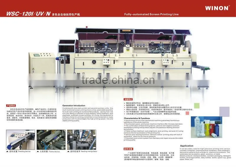 WINON WSC-120 I/UV/N Fully Automated High Speed Multi Screen Printing Machine with UV