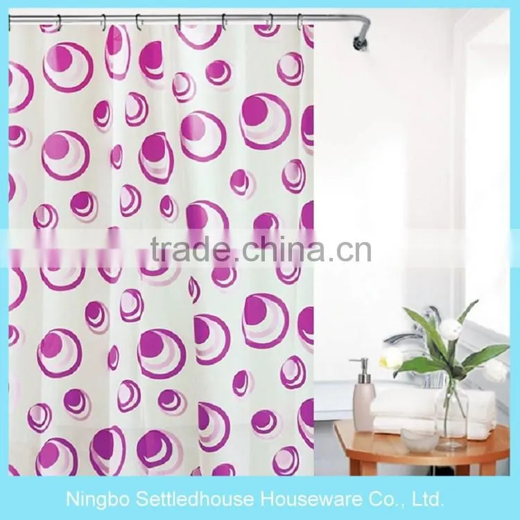 Low Price beautiful design colorful printing PEVA shower curtain