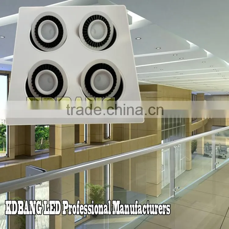 Recessed square 20w led adjustable cob downlight