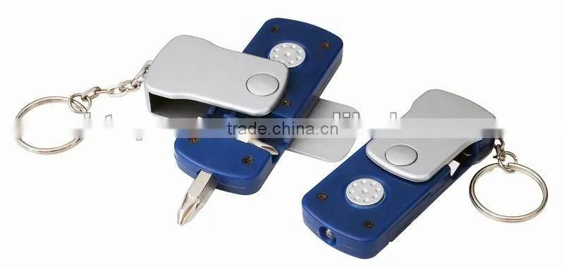 plastic keychain led light screwdriver