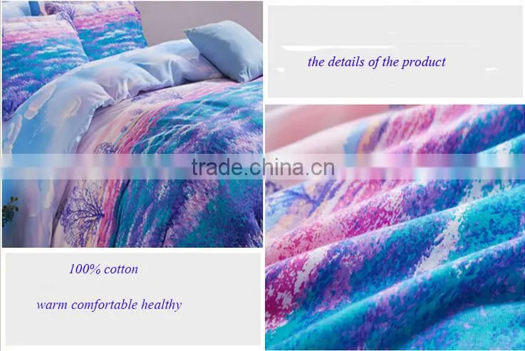 import wholesales home bedding chinese 100% pure cotton comforter set
