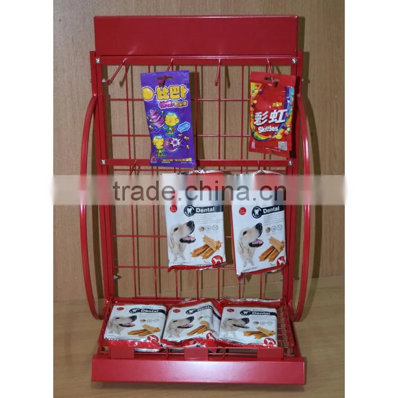 new designed pets products display rack with universal usage
