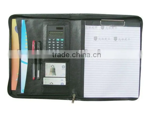 2013 Hotsale Leather A4 portfolio folder