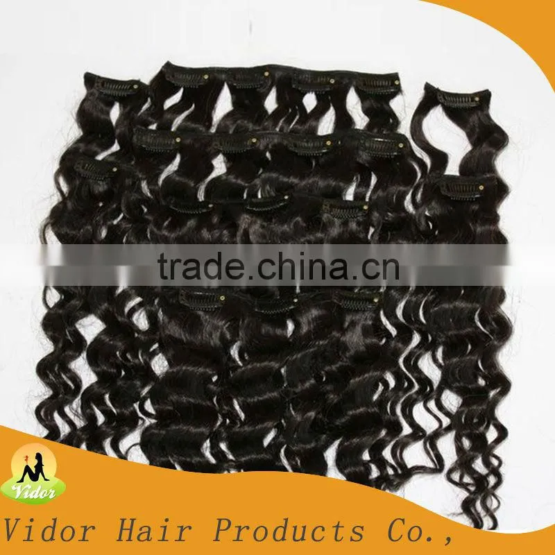 No Tangle Silky 100% Indian Remy Hair Clip In Hair Extension