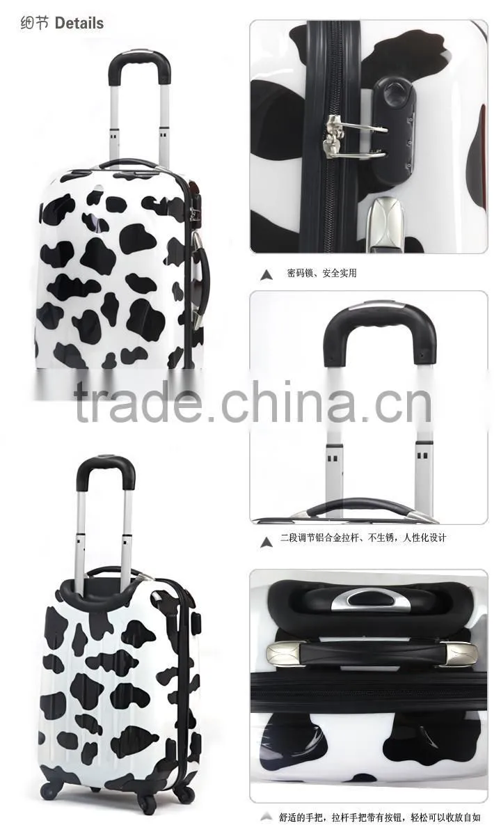 abs trolley luggage hard shell printed travel abs trolley luggage