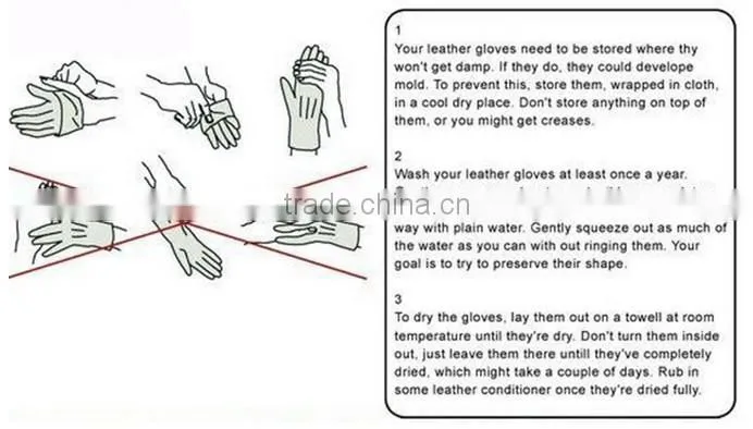 hot sale stylish leather lady wearing red color leather gloves in winter