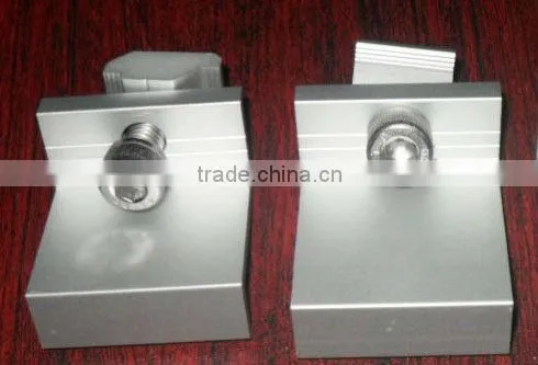 Solar mounting component of end clamp for roof and ground