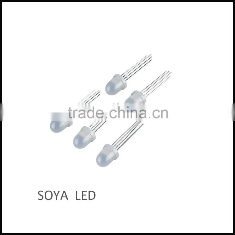 Through hole addressable 5mm RGB pixel LED Lamp P9823 ws2811