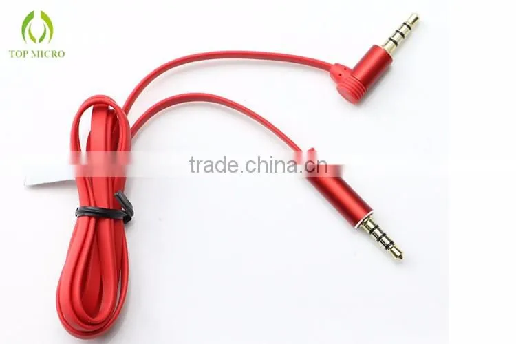 2016 Wholesale Stereo Aux Flat Cable High Grade 3.5mm Audio Link Cable
