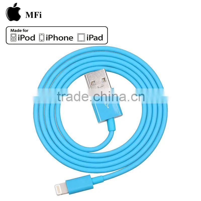 1m black mfi approved 8pin to usb cable