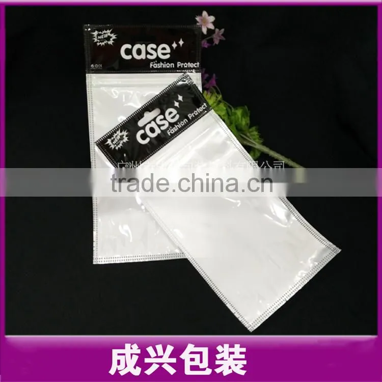 printing header poly bag white plasic bag with zipper clear mobile case plastic zipper bags with hanger