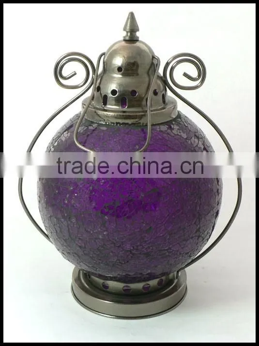 Mosaic Glass Oil Burner Incense Burner With Metal Rack