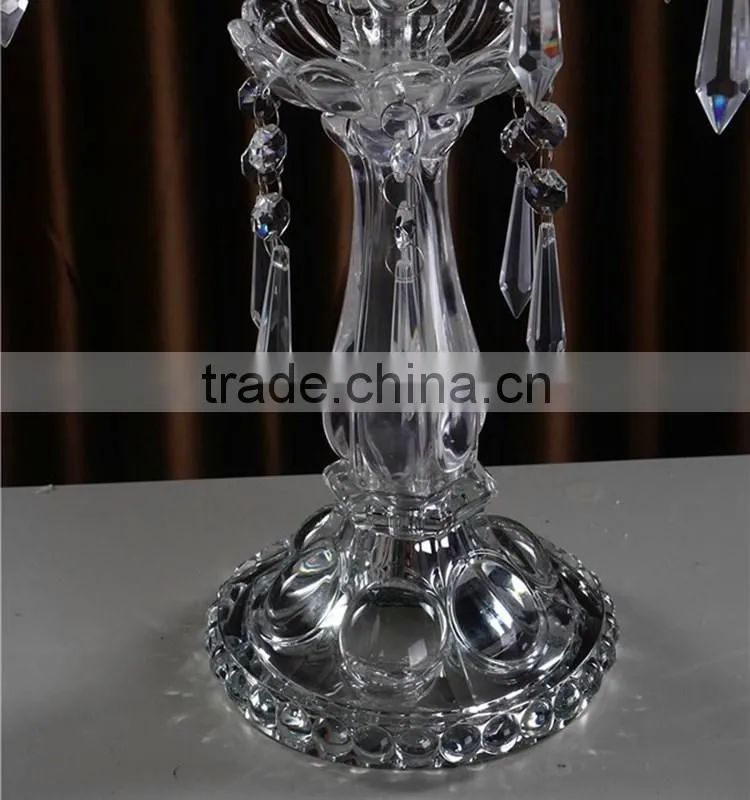 Wholesale 5arms crystal clear candelabra from China