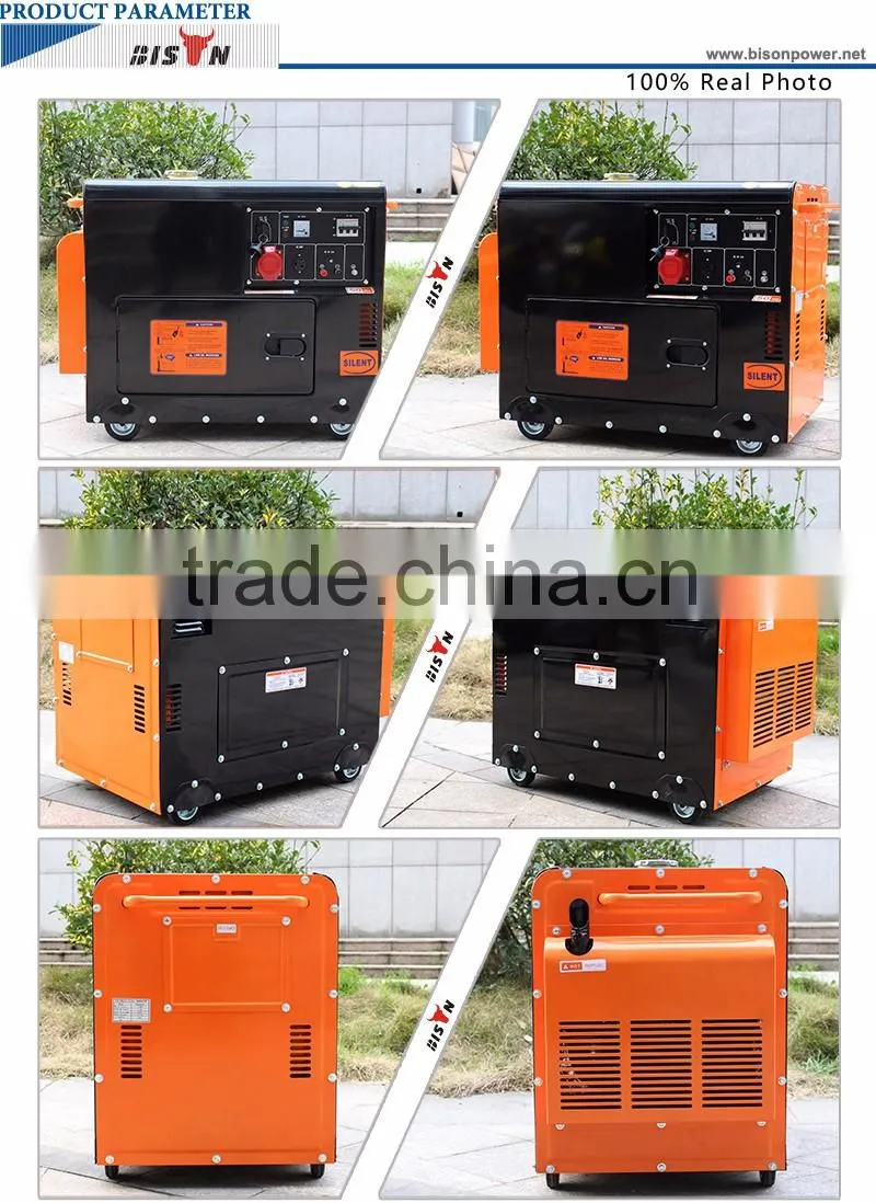 Bison China Taizhou 4.2KW Super Silent Diesel Generator, Diesel Generator Fuel Consumption per hour