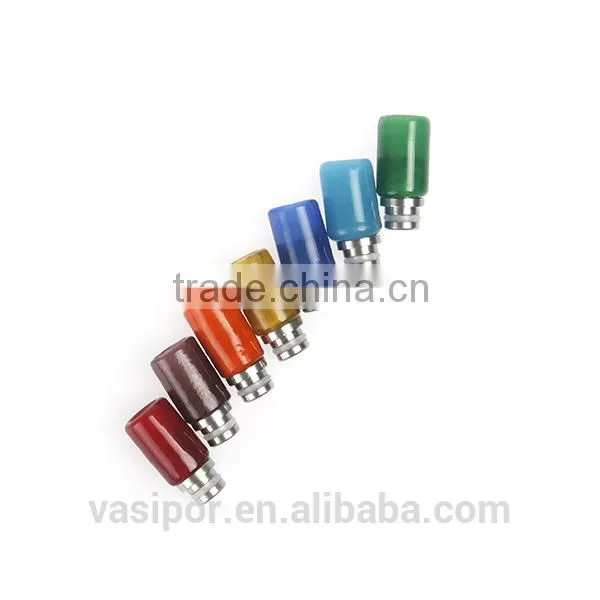 wholesale hot colorfull big opening drip tip pyrex 510 glass mouthpiece