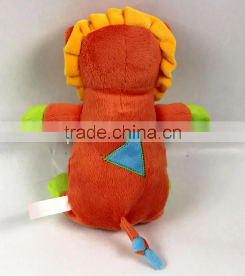 Luckiplus Hot Sale First Class Orange and Green Lion Wonderful Color Macthing Safe Technology Toy For Kids