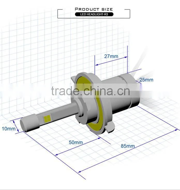 COB LED head lamp Work Light Super bright Flashlight H7 Headlamp cob led work lamp