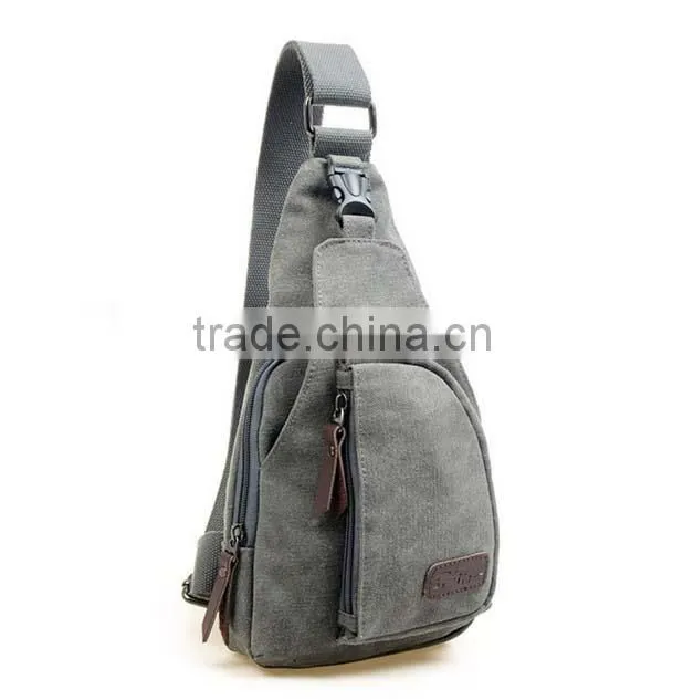 Men's Canvas Cross Body Chest Pack Bicycle Bag