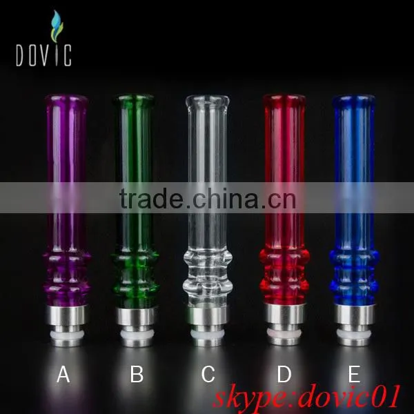 510 glass drip tips with ss base