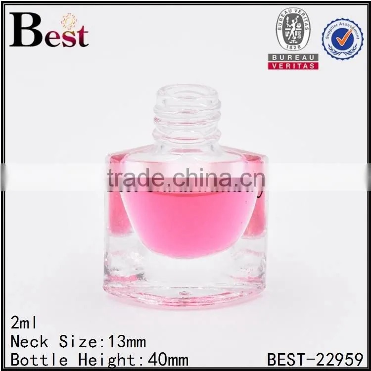 2ml glass perfume bottle flat perfume glass bottle mini perfume bottle