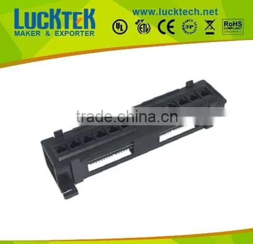 10 inch wall mounted utp cat6 12 ports patch panel