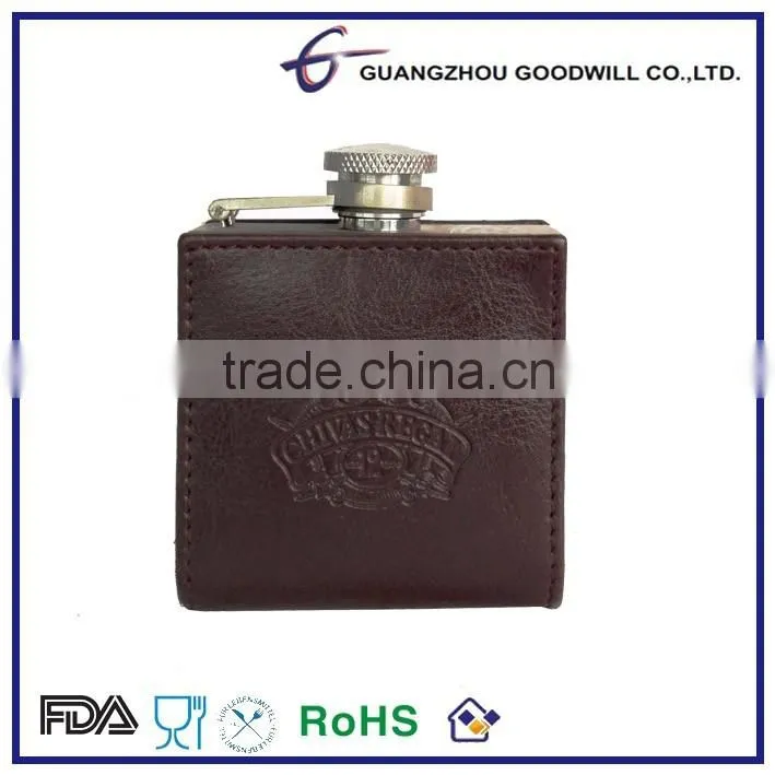 5 OZ Stainless Steel hip flask with PU coating