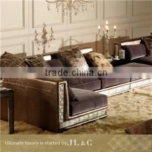 JS14-20 2 seat armless sofa set in living room from JL&C luxury home furniture New sofa designs 2016 (China supplier)