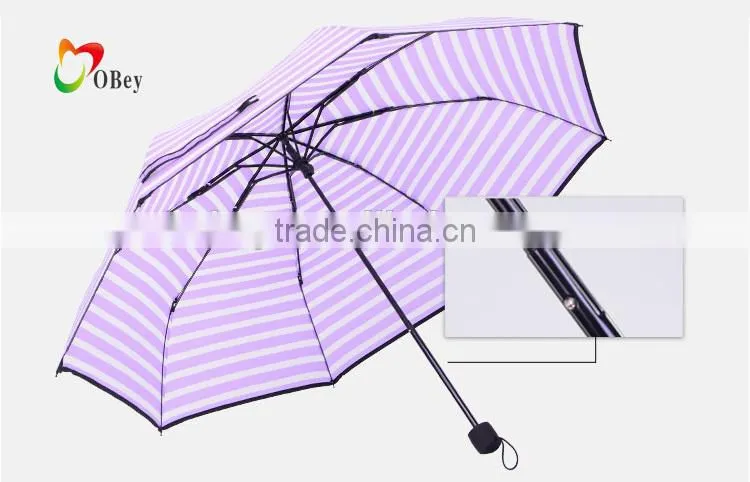 Color Assorted Stripe Mini Umbrella