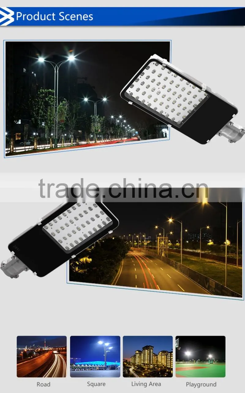 IP65 Waterproof 12W 24W 40W 50W 60W 80W LED Street Light Head Road Lamp for Garden Backyard Playground Lighting