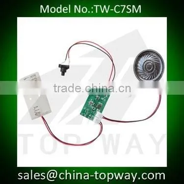 Advertising recordable voice module with motion sensor