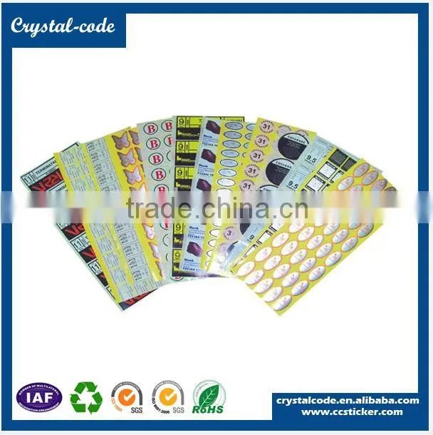 Permanent custom product decorative adhesive label