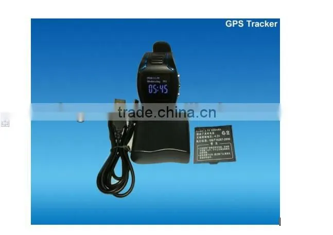 2016 live tracking GPS watch tracker for senior citizen with two way talking and sos button