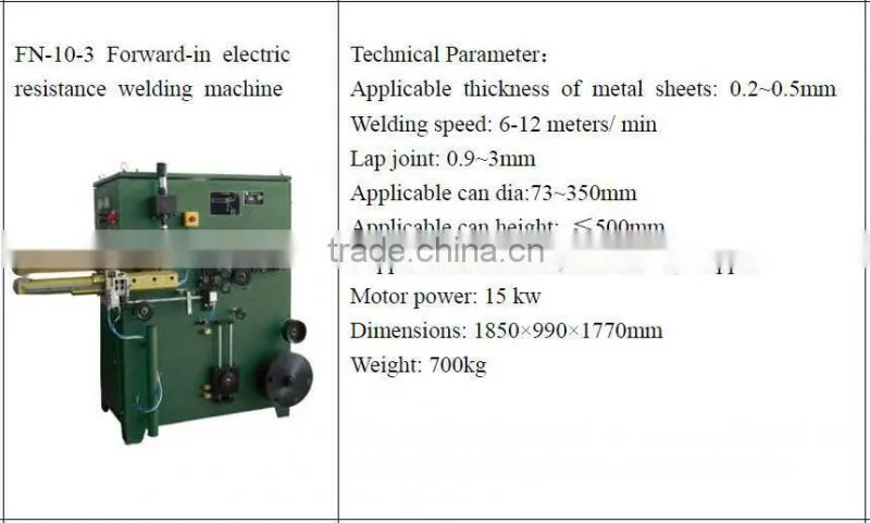 Metal Can Seam Welder
