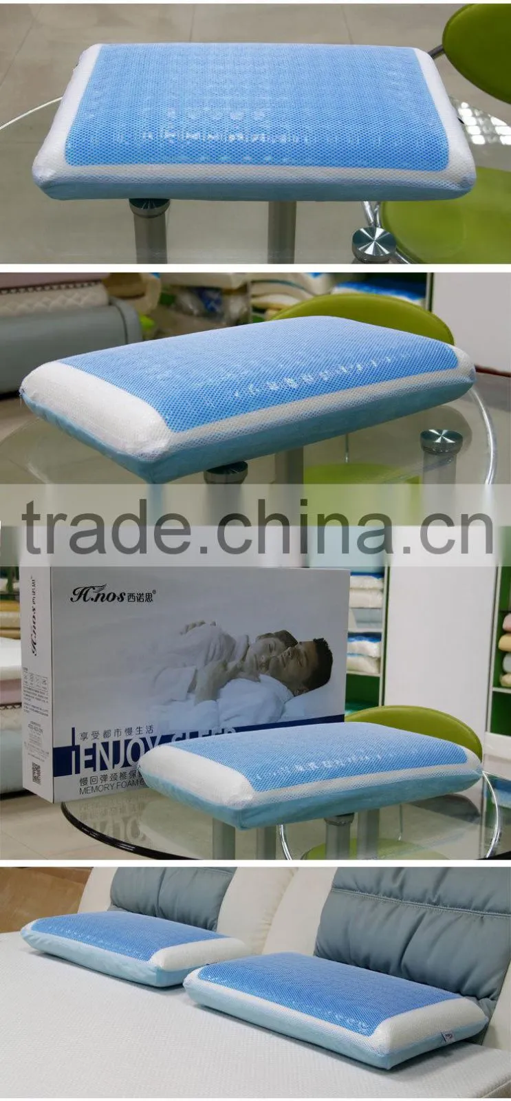 Bread memory foam gel pillow cooling gel pillow