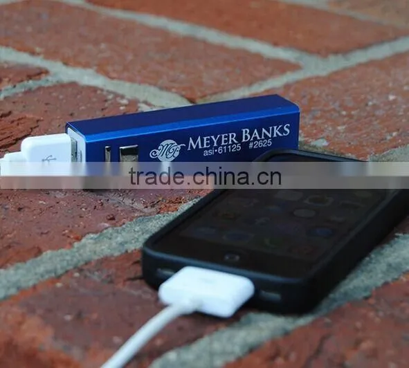 2015 the top selling gift mini portable can print logo power bank 2600mah