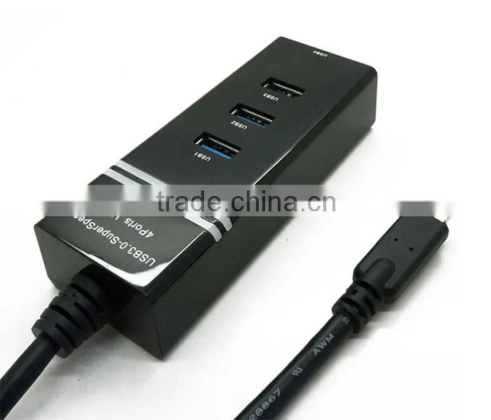 10Gbps reversible USB 3.1 Type C to 4 PORTS USB 3.0 HUB for Apple Macbook AIR 12"