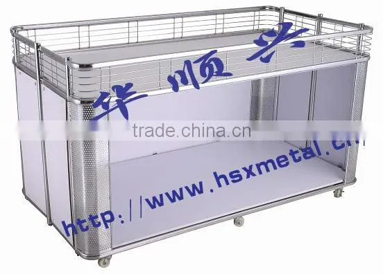 Metal collapsible rolling cart warehouse trolley promotion cart