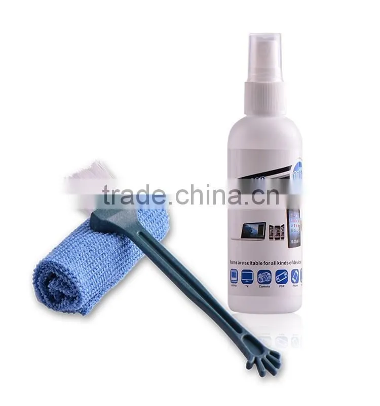 Factory wholesales kcl-1005 lcd screen cleaning kit with 100ml liquid