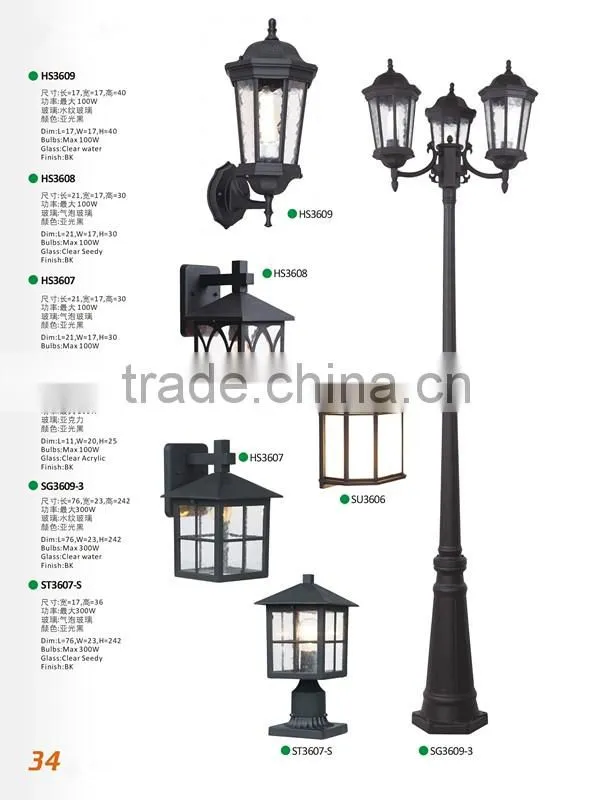 Aluminium unbreakable outdoors wall light