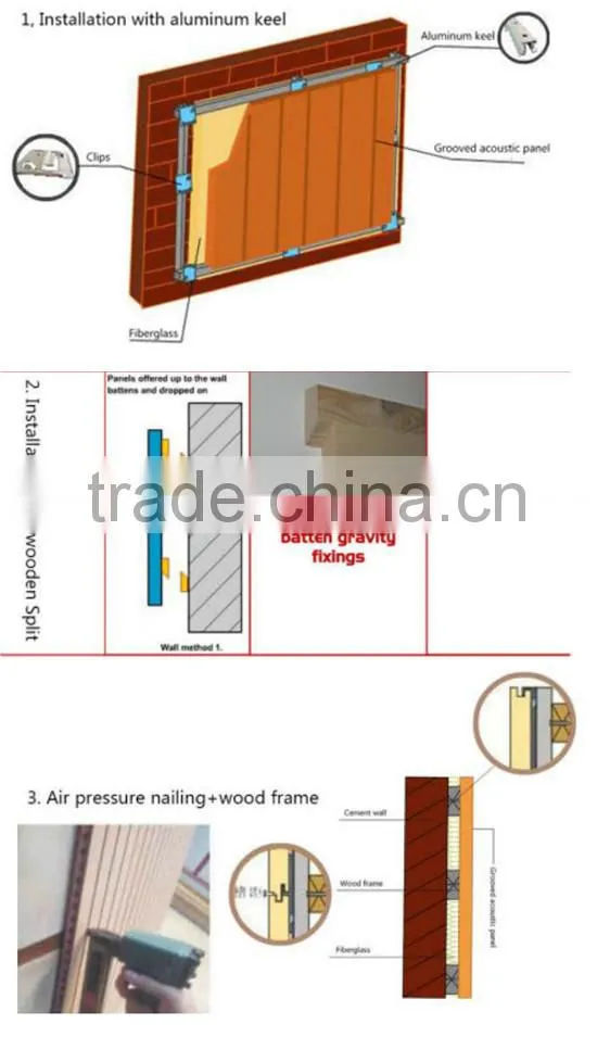 Sound Proof Celotex Board MDF Slotted Acoustic Panels for Studio